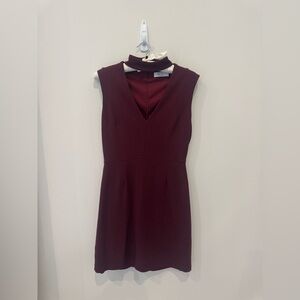 Bailey 44 Womens Burgundy Purple neck choker sheath dress M formal party holiday